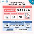ตรวจ สลากกินแบ่ง รัฐบาล กรอก ตัวเลข